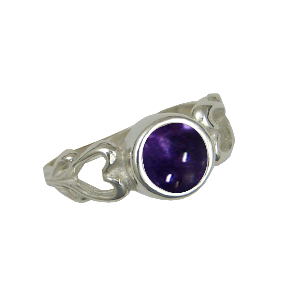 Sterling Silver When Two Hearts Are One Ring With Iolite Size 6 Sterling Silver When Two Hearts Are One Ring With Iolite Size 6